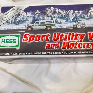 1964-2004 Anniversary Hess Sport Utility Vehicle and Motorcycles NEW NIB